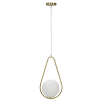 Lampada a Sospensione MF81, Oro, Metallo, 24x20x46 cm, Seven Design