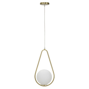Lampada a Sospensione MF81, Oro, Metallo, 24x20x46 cm, Seven Design
