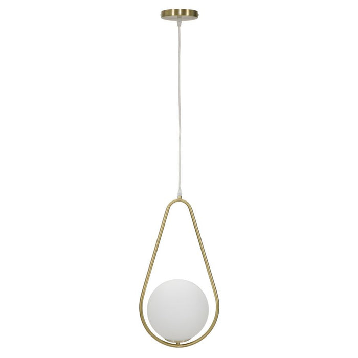 Lampada a Sospensione MF81, Oro, Metallo, 24x20x46 cm, Seven Design
