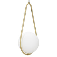 Lampada a Sospensione MF81, Oro, Metallo, 24x20x46 cm, Seven Design
