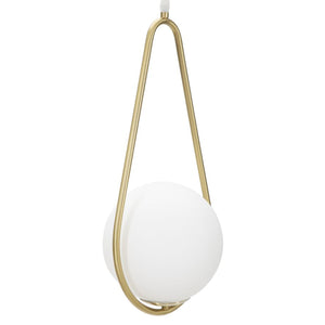 Lampada a Sospensione MF81, Oro, Metallo, 24x20x46 cm, Seven Design