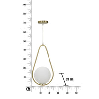 Lampada a Sospensione MF81, Oro, Metallo, 24x20x46 cm, Seven Design