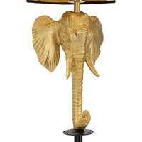 Lampada da Terra Elefante 1, Nero, Poliresina, 37x37x164 cm, Seven Design