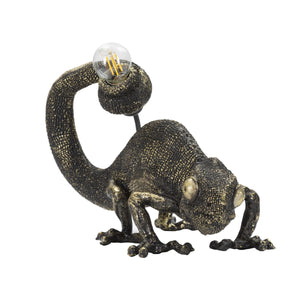 Lampada da Tavolo Camaleonte, Nero, Poliresina, 37,5x16,5x22 cm, Seven Design