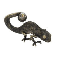 Lampada da Tavolo Camaleonte, Nero, Poliresina, 37,5x16,5x22 cm, Seven Design