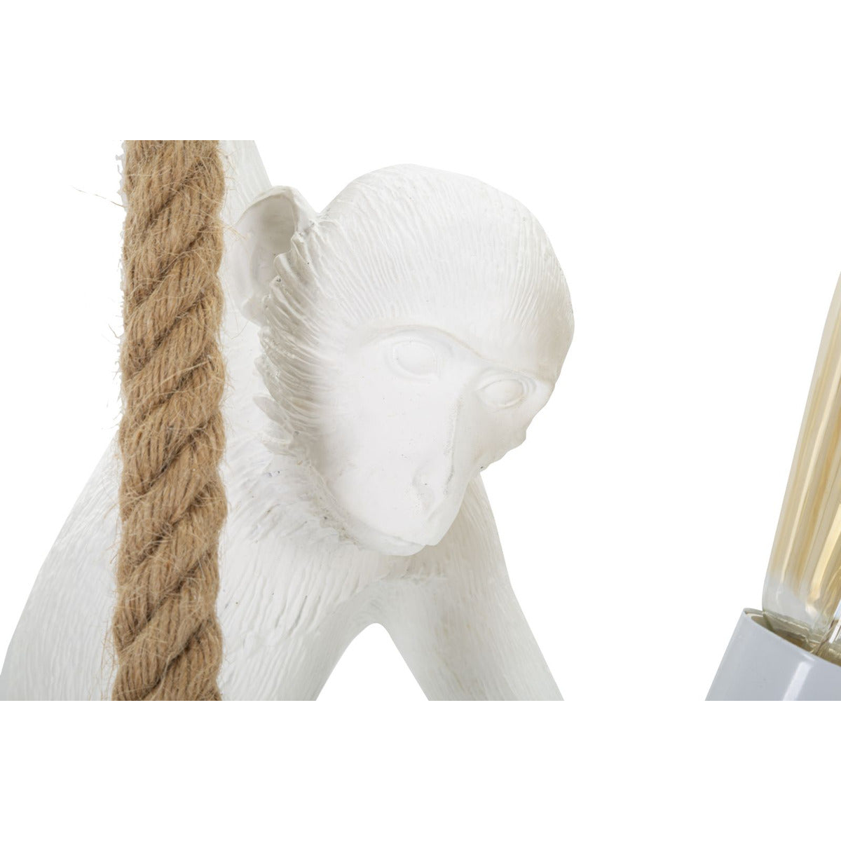 Lampada a Sospensione Scimmia, Bianco, Poliresina, 27x32x60 cm, Seven Design