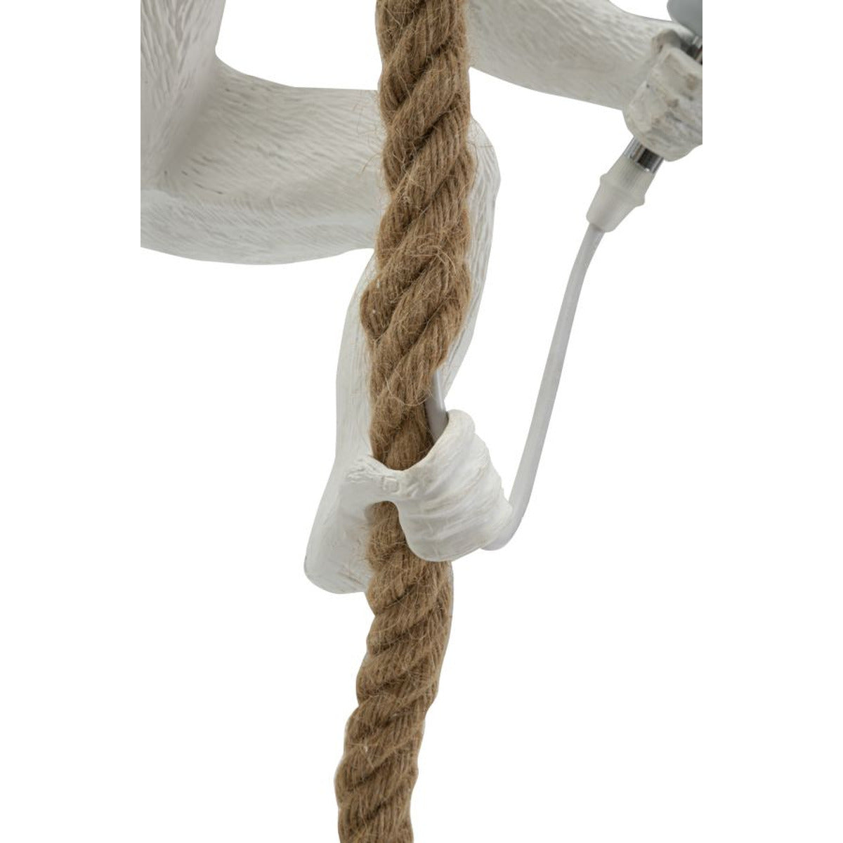Lampada a Sospensione Scimmia, Bianco, Poliresina, 27x32x60 cm, Seven Design