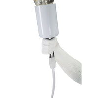 Lampada da Tavolo Scimmia 3, Bianco, Poliresina, 26x34x55 cm, Seven Design