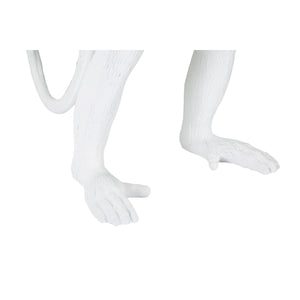 Lampada da Tavolo Scimmia 3, Bianco, Poliresina, 26x34x55 cm, Seven Design