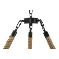 Lampada a Sospensione MF75, Marrone, Corda, 64x64x90 cm, Seven Design