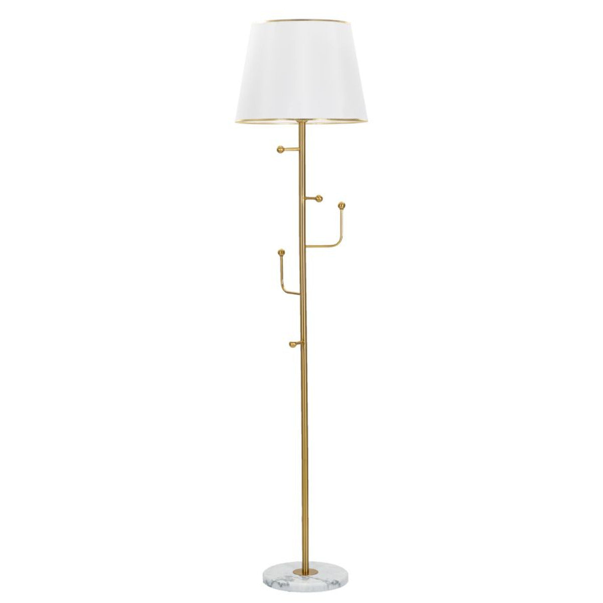 Lampada da Terra MF191, Oro, Metallo, 41x41x173 cm, Seven Design