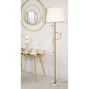 Lampada da Terra MF191, Oro, Metallo, 41x41x173 cm, Seven Design