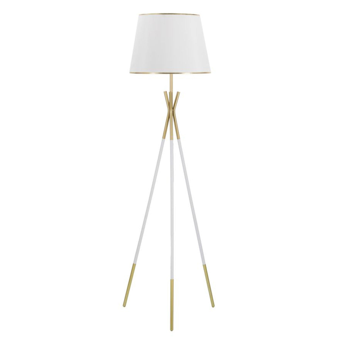 Lampada da Terra MF197, Bianco, Metallo, 61x61x154 cm, Seven Design