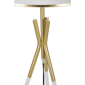 Lampada da Terra MF197, Bianco, Metallo, 61x61x154 cm, Seven Design
