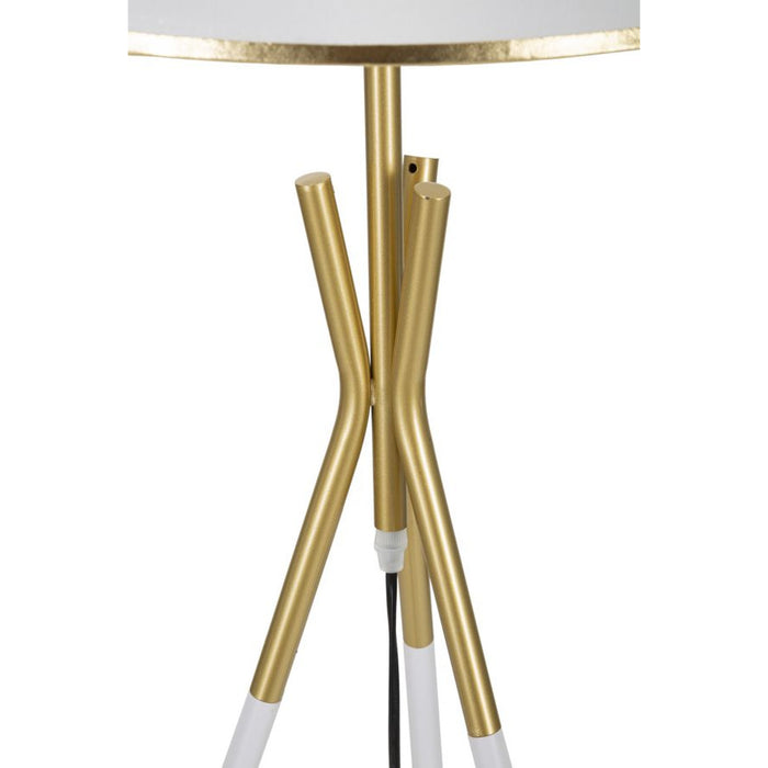 Lampada da Terra MF197, Bianco, Metallo, 61x61x154 cm, Seven Design