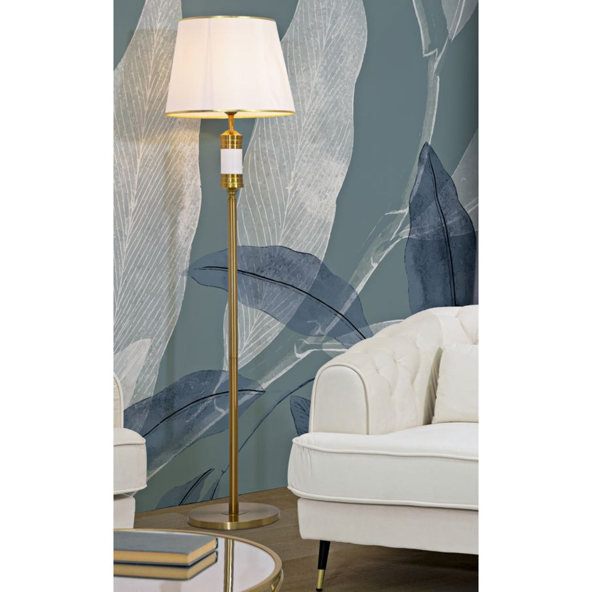 Lampada da Terra MF194, Bianco, Metallo, 41x41x160 cm, Seven Design