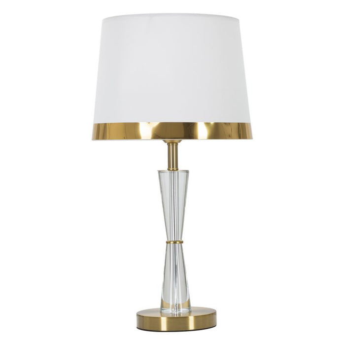 Lampada da Tavolo MF158, Bianco, Metallo, 30x30x56 cm, Seven Design