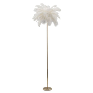 Lampada da Terra Piume 9, Bianco, Metallo, 55x55x160 cm, Seven Design