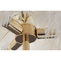 Lampada da Terra Piume 9, Bianco, Metallo, 55x55x160 cm, Seven Design