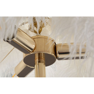 Lampada da Terra Piume 9, Bianco, Metallo, 55x55x160 cm, Seven Design