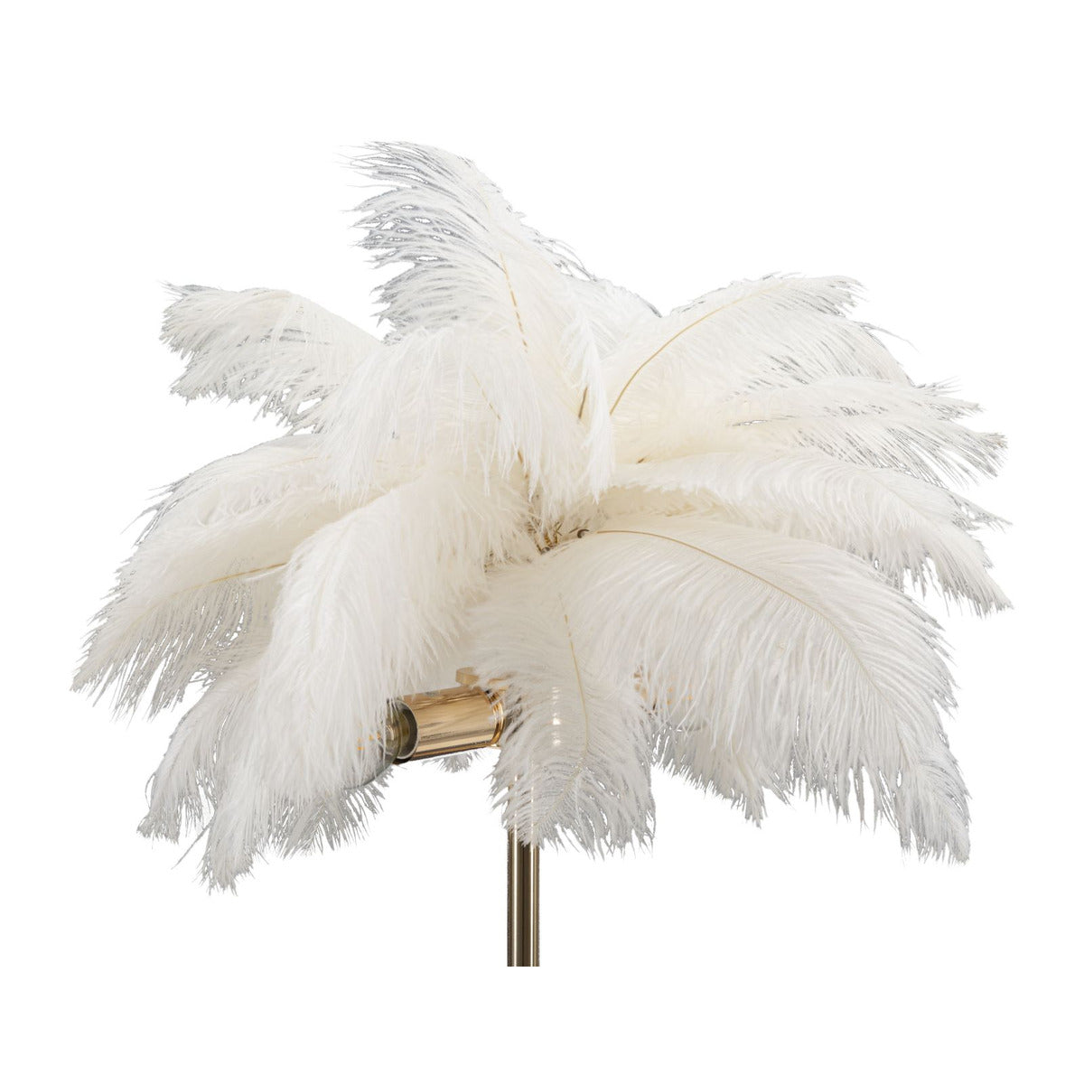 Lampada da Tavolo Piume 1, Bianco, Metallo, 40x40x55 cm, Seven Design