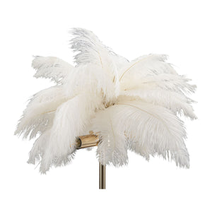 Lampada da Tavolo Piume 1, Bianco, Metallo, 40x40x55 cm, Seven Design
