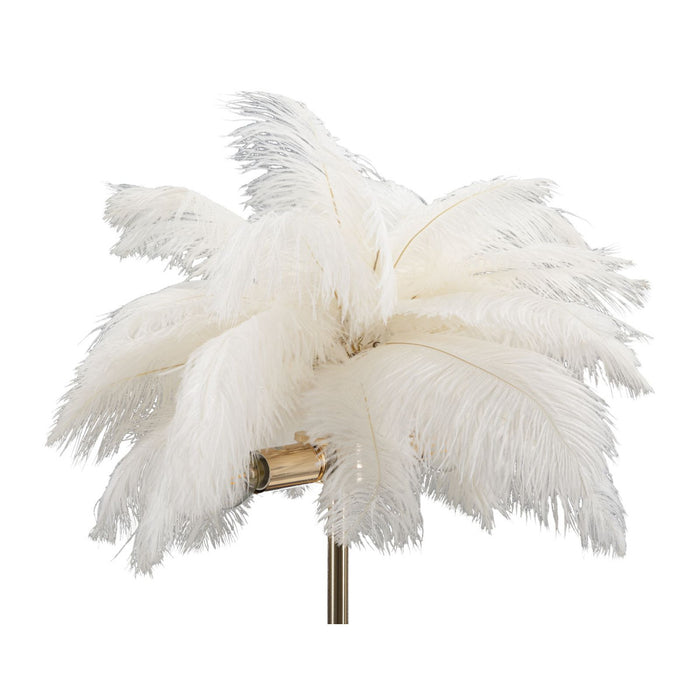 Lampada da Tavolo Piume 1, Bianco, Metallo, 40x40x55 cm, Seven Design