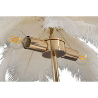 Lampada da Tavolo Piume 1, Bianco, Metallo, 40x40x55 cm, Seven Design