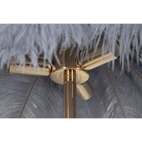 Lampada da Terra Piume 8, Grigio, Metallo, 55x55x160 cm, Seven Design