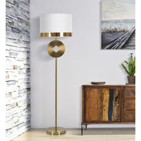 Lampada da Terra MF195, Bianco, Metallo, 40x40x151 cm, Seven Design