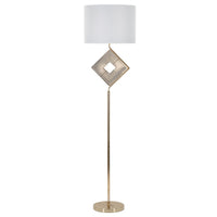 Lampada da Terra MF196, Bianco, Metallo, 40x40x161 cm, Seven Design