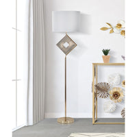 Lampada da Terra MF196, Bianco, Metallo, 40x40x161 cm, Seven Design