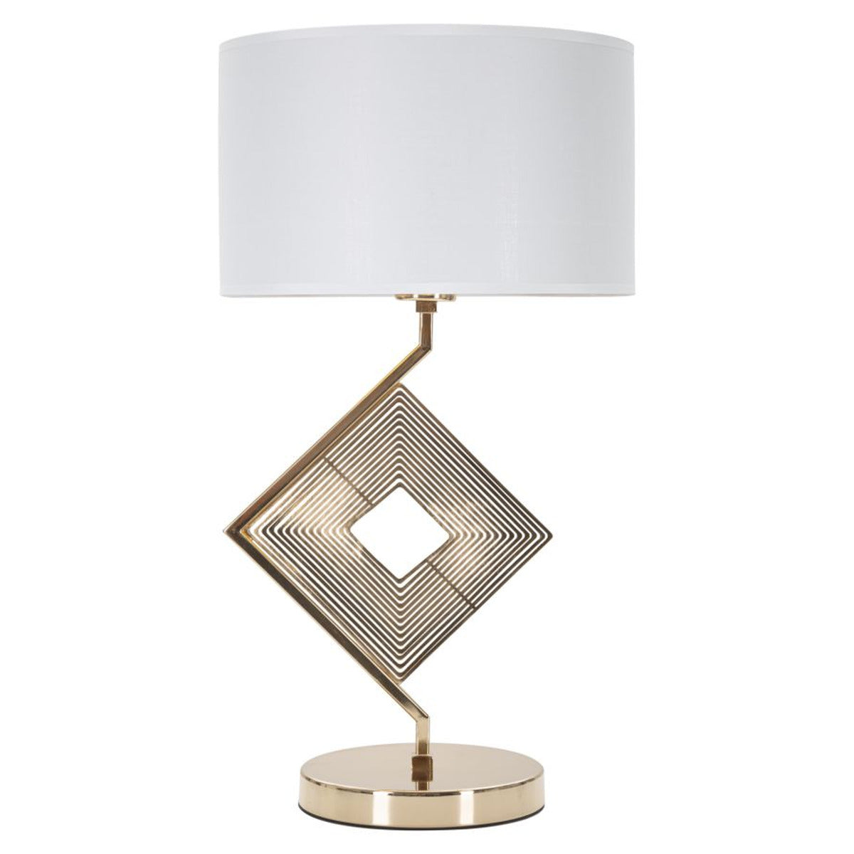 Lampada da Tavolo MF144, Oro, Metallo, 30x30x56 cm, Seven Design