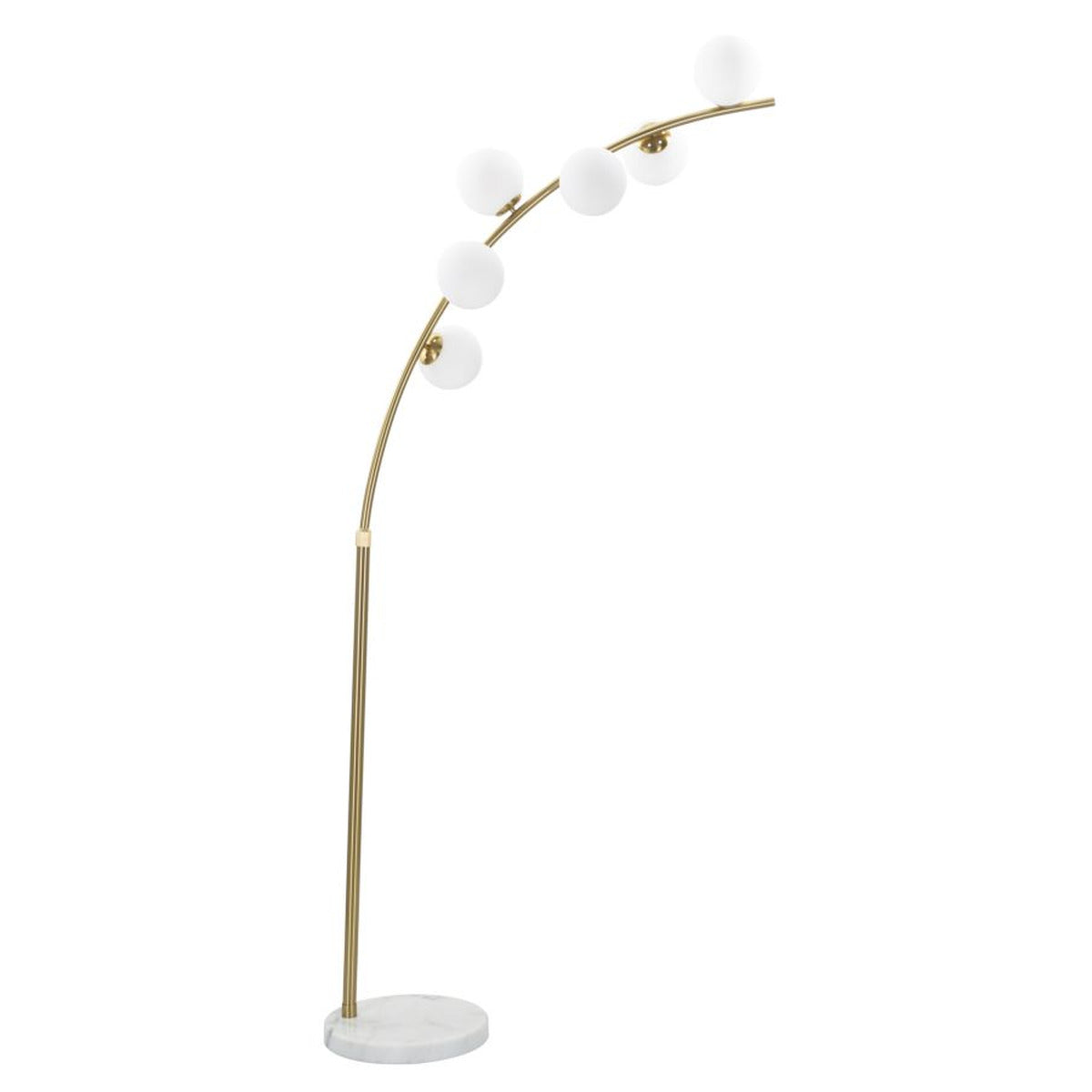 Lampada da Terra MF208, Oro, Metallo, 130x45x220 cm, Seven Design