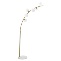 Lampada da Terra MF208, Oro, Metallo, 130x45x220 cm, Seven Design