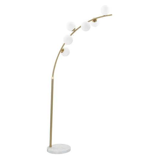 Lampada da Terra MF208, Oro, Metallo, 130x45x220 cm, Seven Design