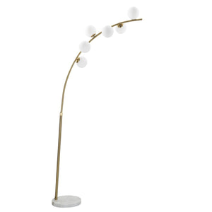 Lampada da Terra MF208, Oro, Metallo, 130x45x220 cm, Seven Design