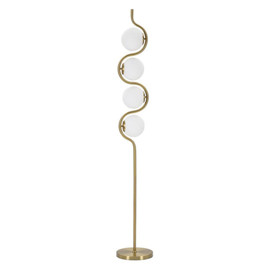 Lampada da Terra MF203, Oro, Metallo, 25x25x165 cm, Seven Design