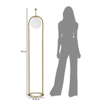 Lampada da Terra MF206, Bianco, Metallo, 28x28x168 cm, Seven Design