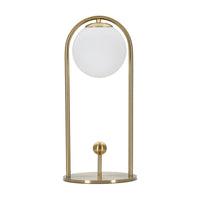 Lampada da Tavolo MF148, Oro, Metallo, 21x21x47 cm, Seven Design