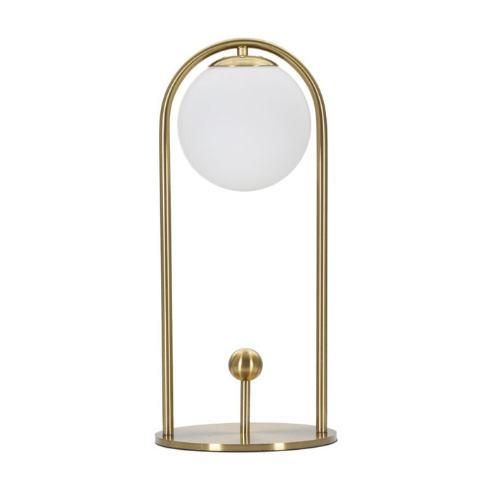 Lampada da Tavolo MF148, Oro, Metallo, 21x21x47 cm, Seven Design