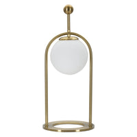 Lampada da Tavolo MF149, Oro, Metallo, 21x21x50 cm, Seven Design