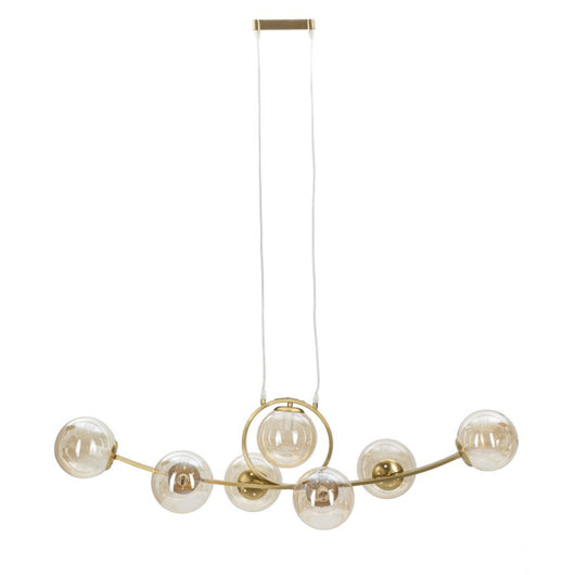 Lampada a Sospensione MF82, Oro, Metallo, 115x36x30 cm, Seven Design