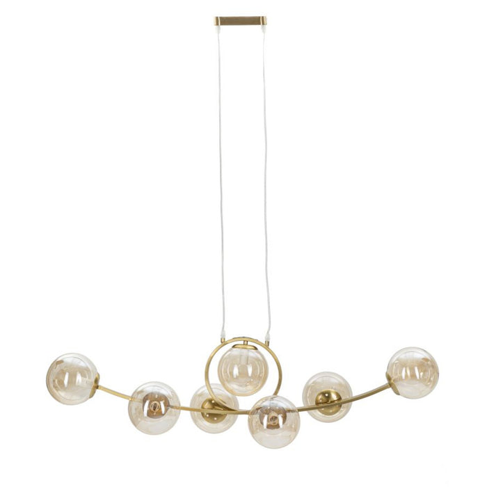 Lampada a Sospensione MF82, Oro, Metallo, 115x36x30 cm, Seven Design