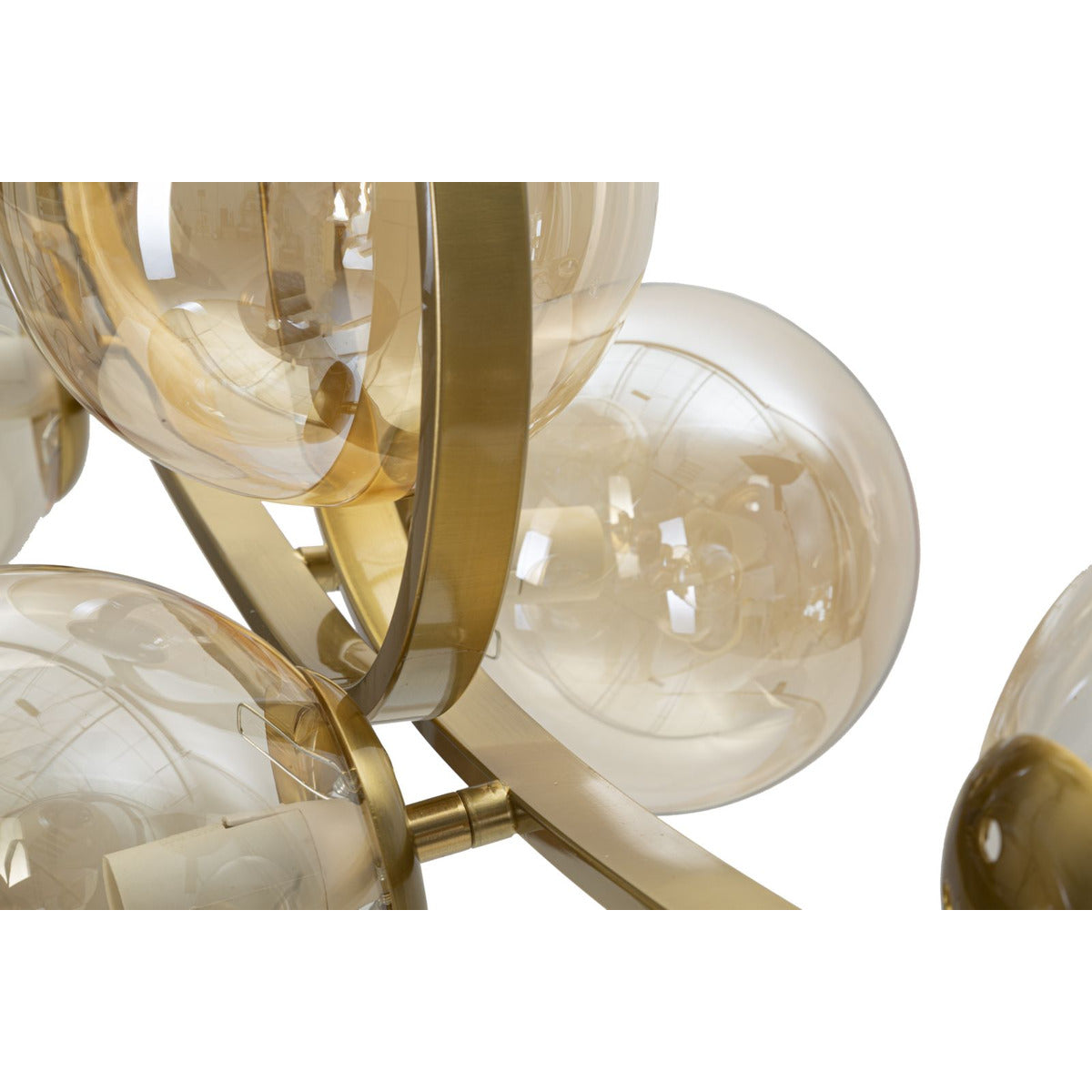 Lampada a Sospensione MF82, Oro, Metallo, 115x36x30 cm, Seven Design