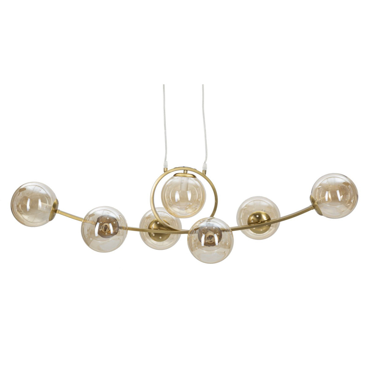 Lampada a Sospensione MF82, Oro, Metallo, 115x36x30 cm, Seven Design