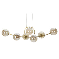 Lampada a Sospensione MF82, Oro, Metallo, 115x36x30 cm, Seven Design