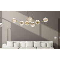 Lampada a Sospensione MF82, Oro, Metallo, 115x36x30 cm, Seven Design