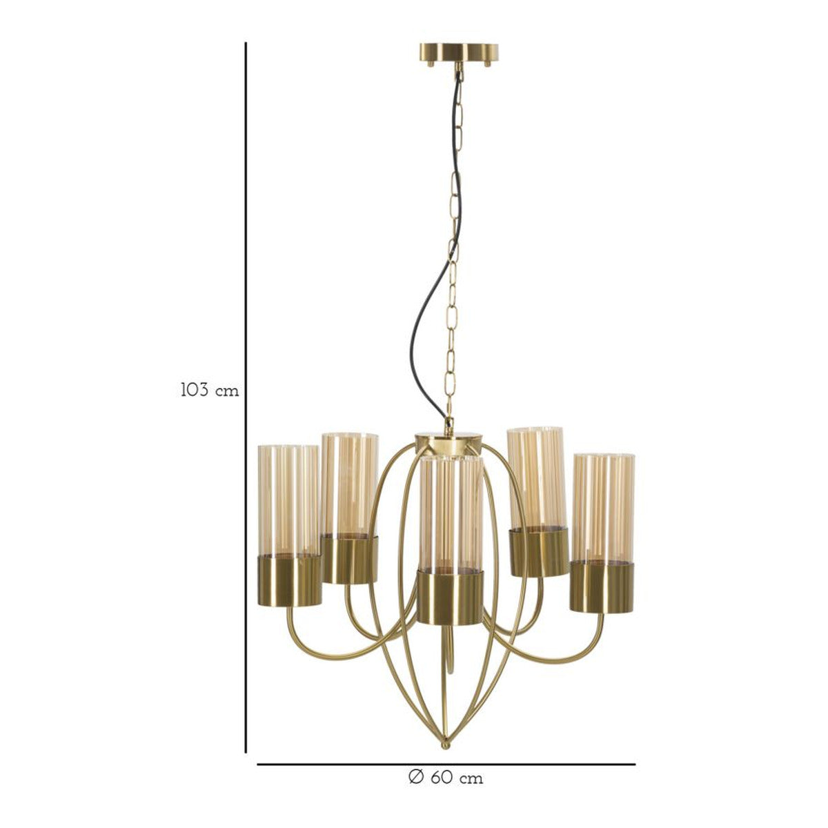 Lampada a Sospensione MF78, Nero, Metallo, 60x60x103 cm, Seven Design