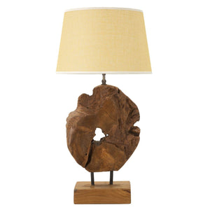 Lampada da Tavolo MF119, Marrone, Legno, 35x35x69 cm, Seven Design